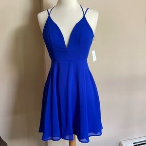 NWT Charlotte Russe Electric blue size XS fully lined party dress